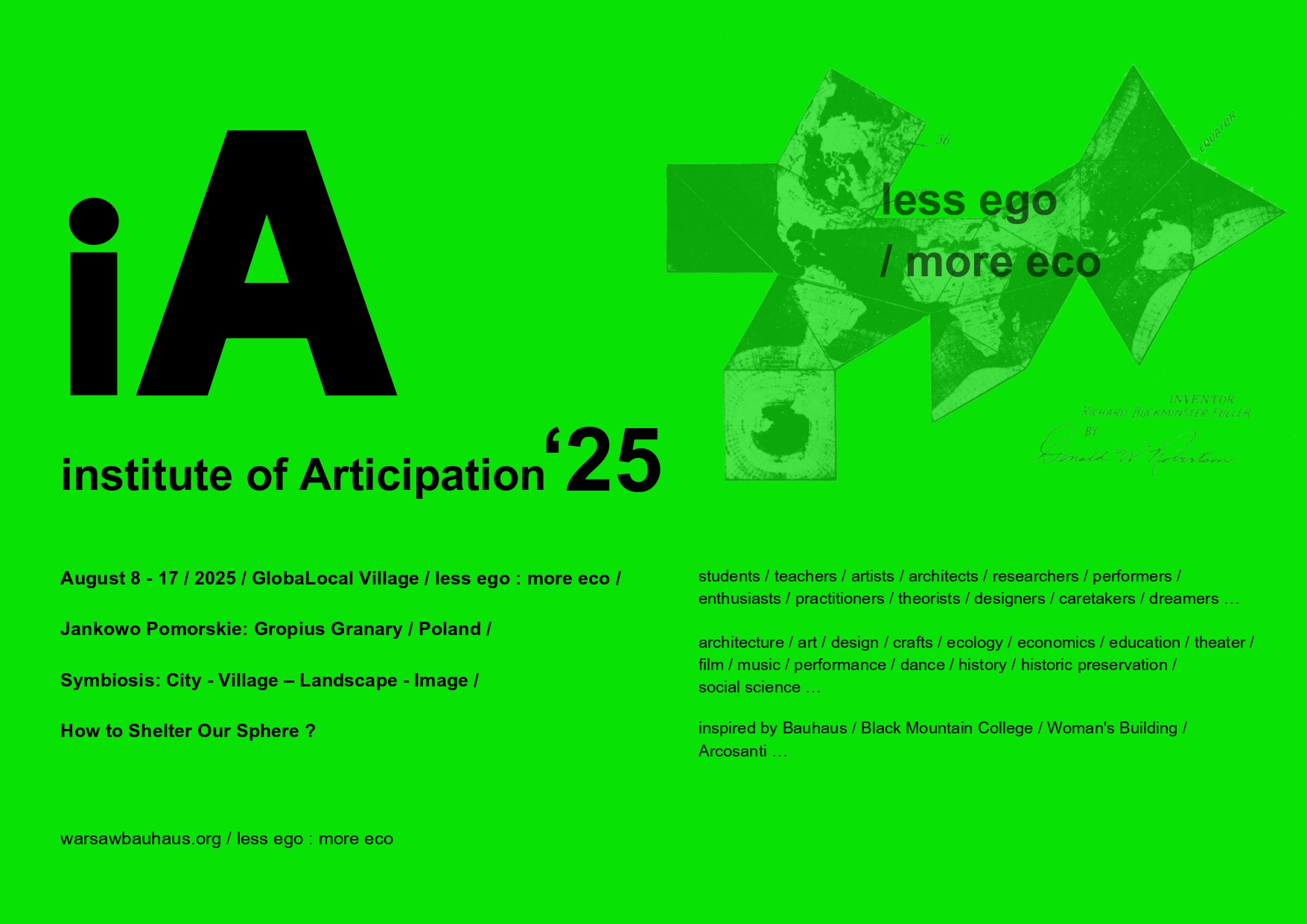 Instytut Artycypacji 2025 / iA / SYMBIOSIS: CITY, VILLAGE, LANDSCAPE / GlobaLocal Village”